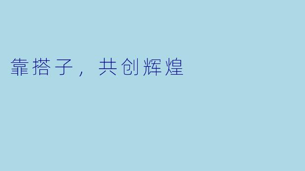 靠搭子，共创辉煌