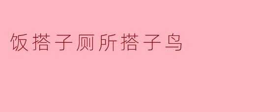 饭搭子厕所搭子鸟是什么意思？