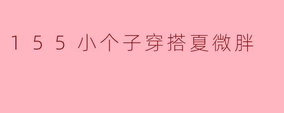 155小个子穿搭夏微胖