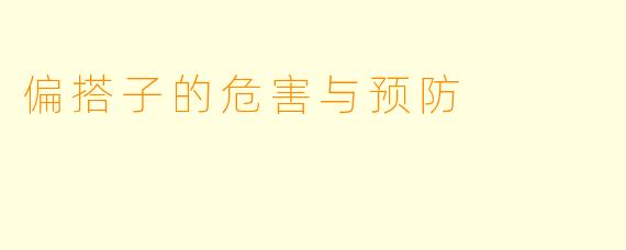 偏搭子的危害与预防