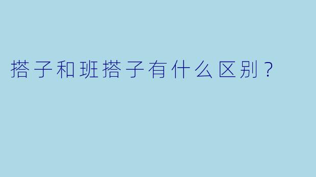 搭子和班搭子有什么区别？
