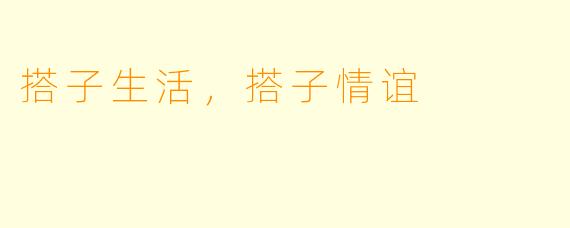 搭子生活，搭子情谊
