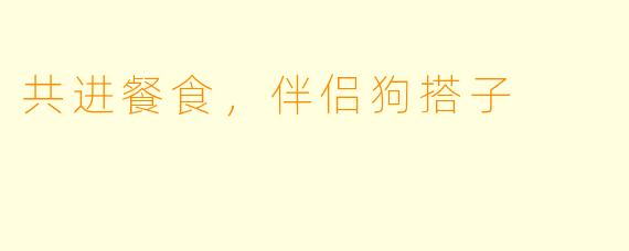 共进餐食，伴侣狗搭子