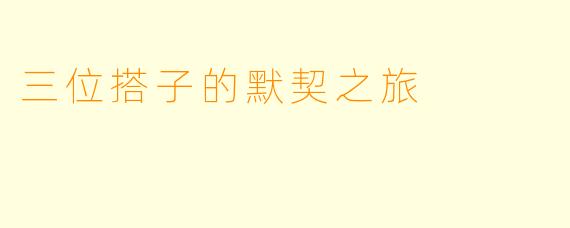 三位搭子的默契之旅