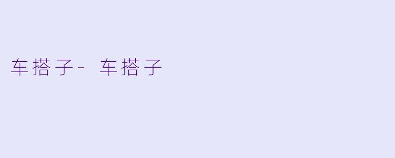 车搭子-车搭子