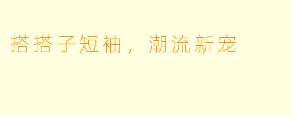 搭搭子短袖，潮流新宠