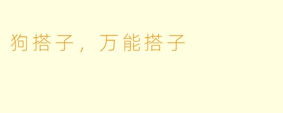 狗搭子，万能搭子