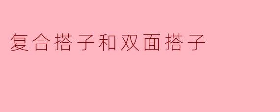 复合搭子和双面搭子