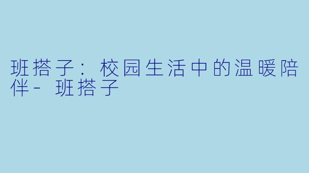 班搭子：校园生活中的温暖陪伴-班搭子
