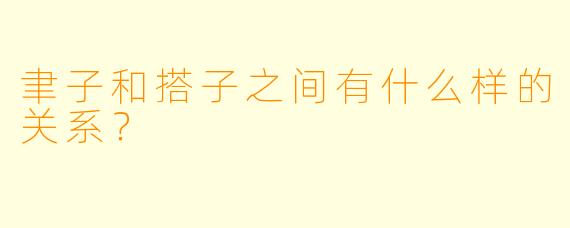 聿子和搭子之间有什么样的关系？