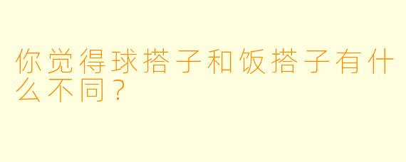 你觉得球搭子和饭搭子有什么不同？  