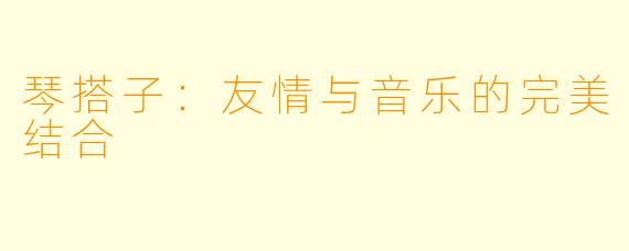 琴搭子：友情与音乐的完美结合