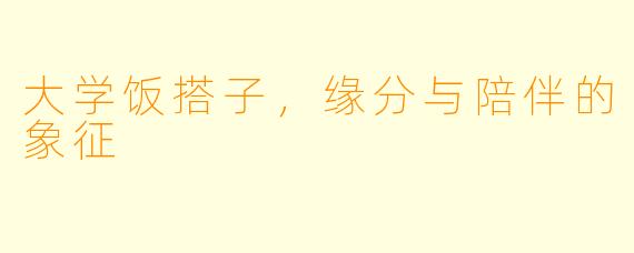 大学饭搭子，缘分与陪伴的象征