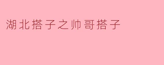 湖北搭子之帅哥搭子