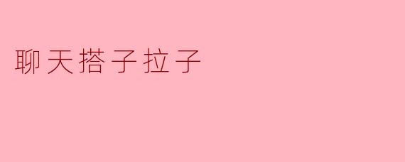 聊天搭子拉子