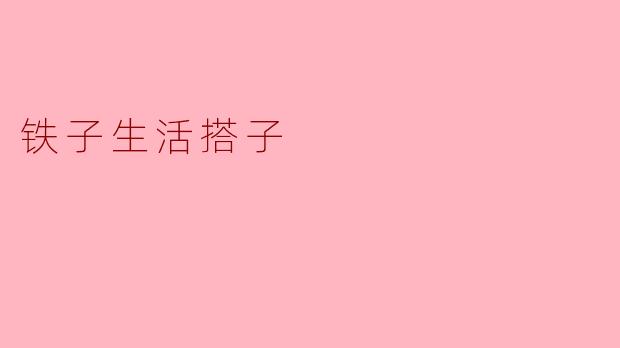 铁子生活搭子
