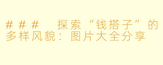 ### 探索“钱搭子”的多样风貌：图片大全分享