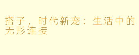 搭子，时代新宠：生活中的无形连接