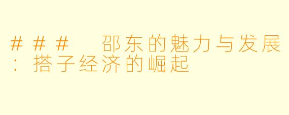 ### 邵东的魅力与发展：搭子经济的崛起
