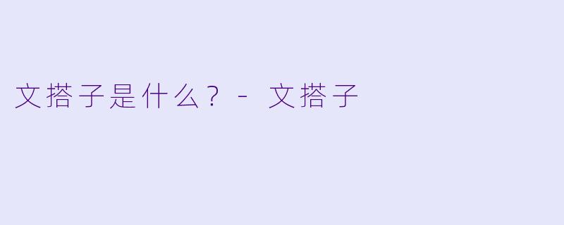文搭子是什么？
