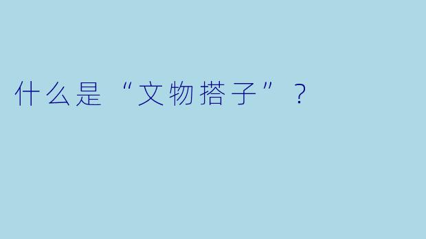 什么是“文物搭子”？  