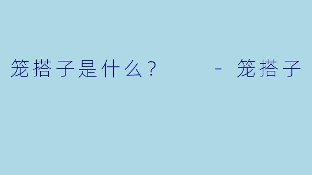 笼搭子是什么？  