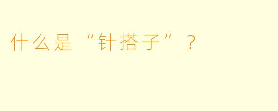 什么是“针搭子”？  