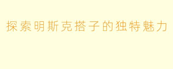 探索明斯克搭子的独特魅力