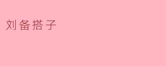 刘备搭子