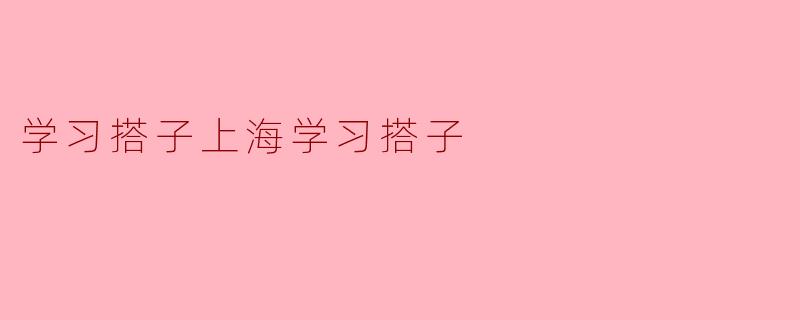 ### 探索上海学习搭子：携手共进的学习新模式