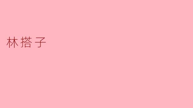 什么是“林搭子”？