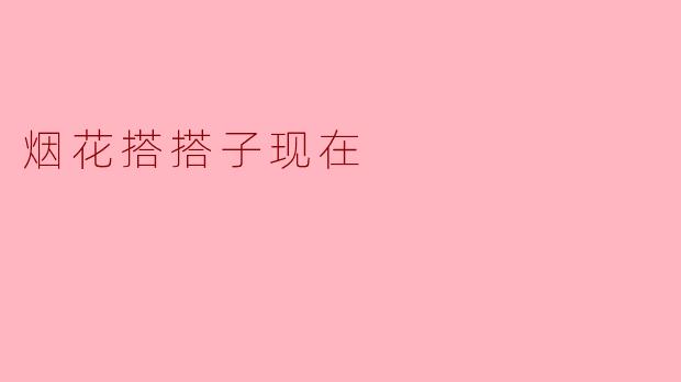 烟花搭搭子现在