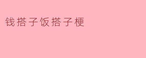 钱搭子饭搭子梗