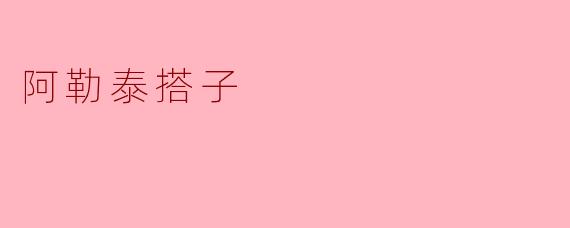 阿勒泰搭子