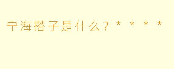 宁海搭子是什么?****