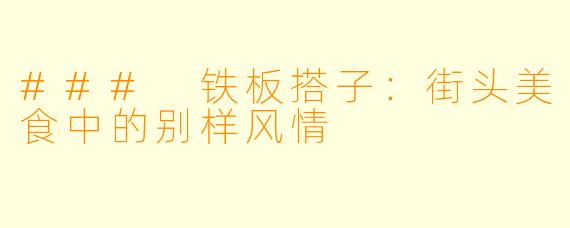 ### 铁板搭子：街头美食中的别样风情