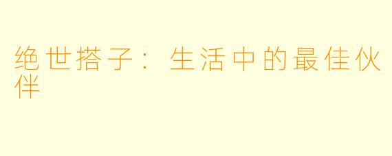 绝世搭子：生活中的最佳伙伴