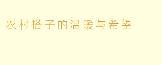 农村搭子的温暖与希望