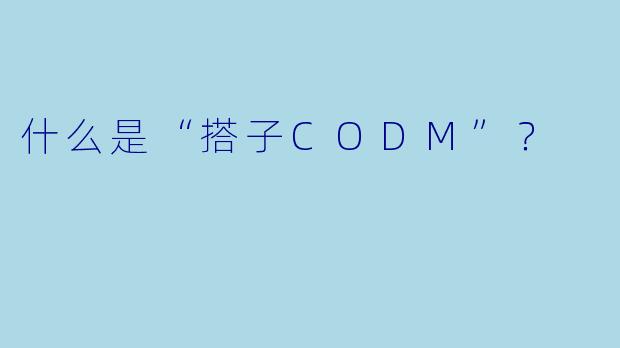什么是“搭子CODM”？  