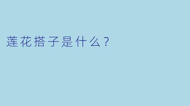 莲花搭子是什么？