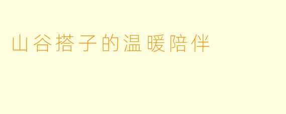 山谷搭子的温暖陪伴