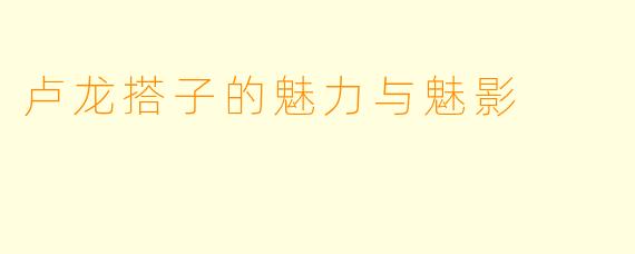 卢龙搭子的魅力与魅影