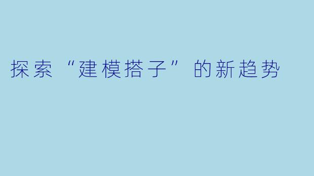 探索“建模搭子”的新趋势