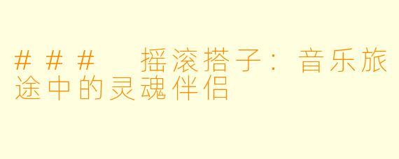 ### 摇滚搭子：音乐旅途中的灵魂伴侣