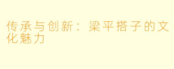 传承与创新：梁平搭子的文化魅力