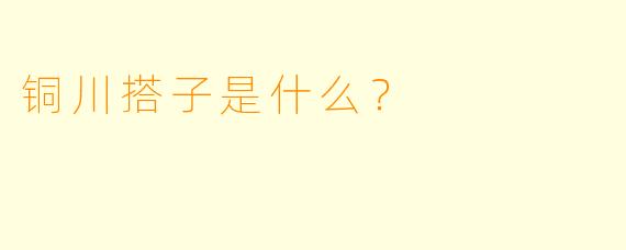 铜川搭子是什么？