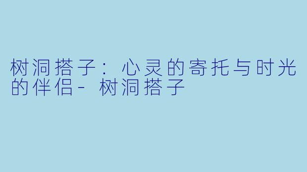 树洞搭子：心灵的寄托与时光的伴侣-树洞搭子