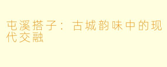 屯溪搭子:古城韵味中的现代交融