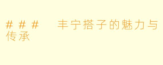 ### 丰宁搭子的魅力与传承