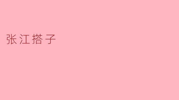 张江搭子是什么？